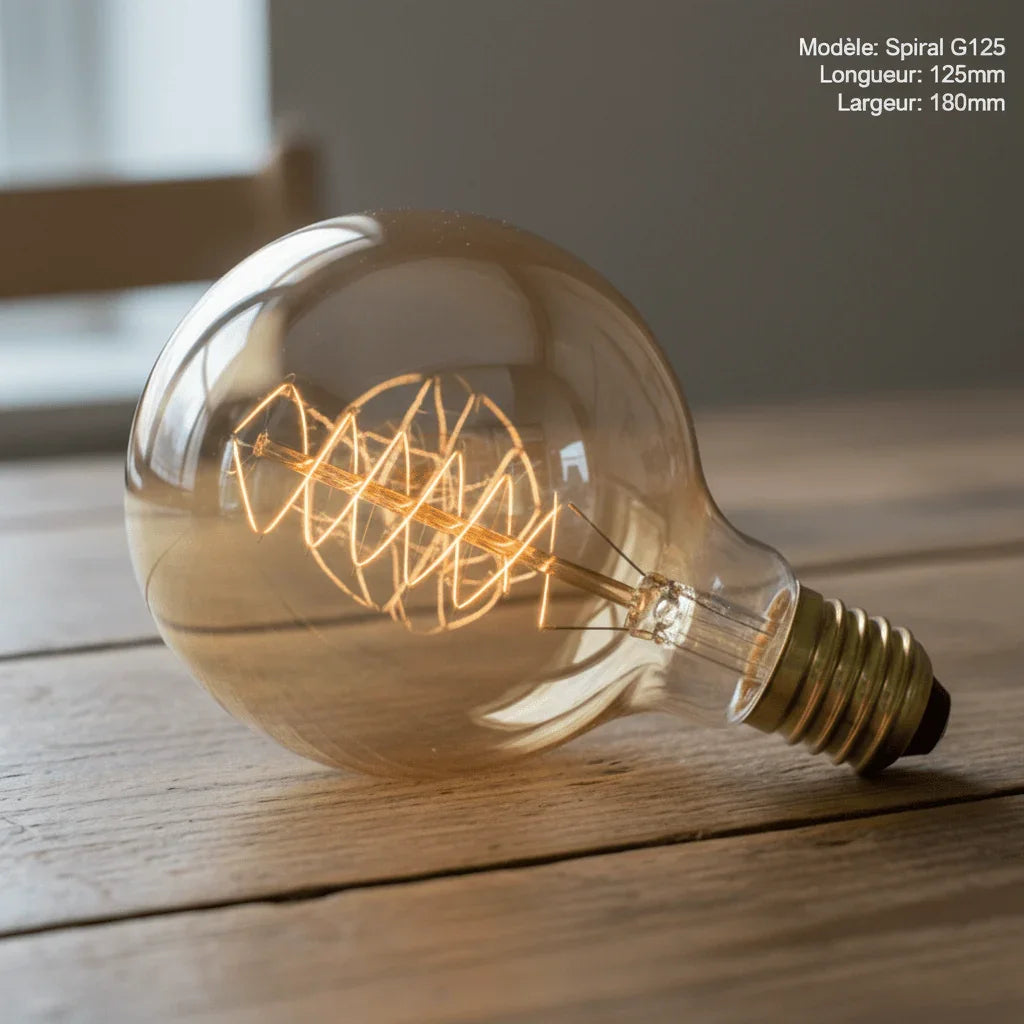 Ampoule à culot E27 au style rétro modèle G125