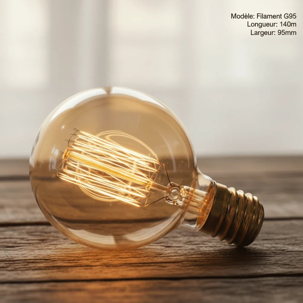 Ampoule 40W style rétro modèle G95
