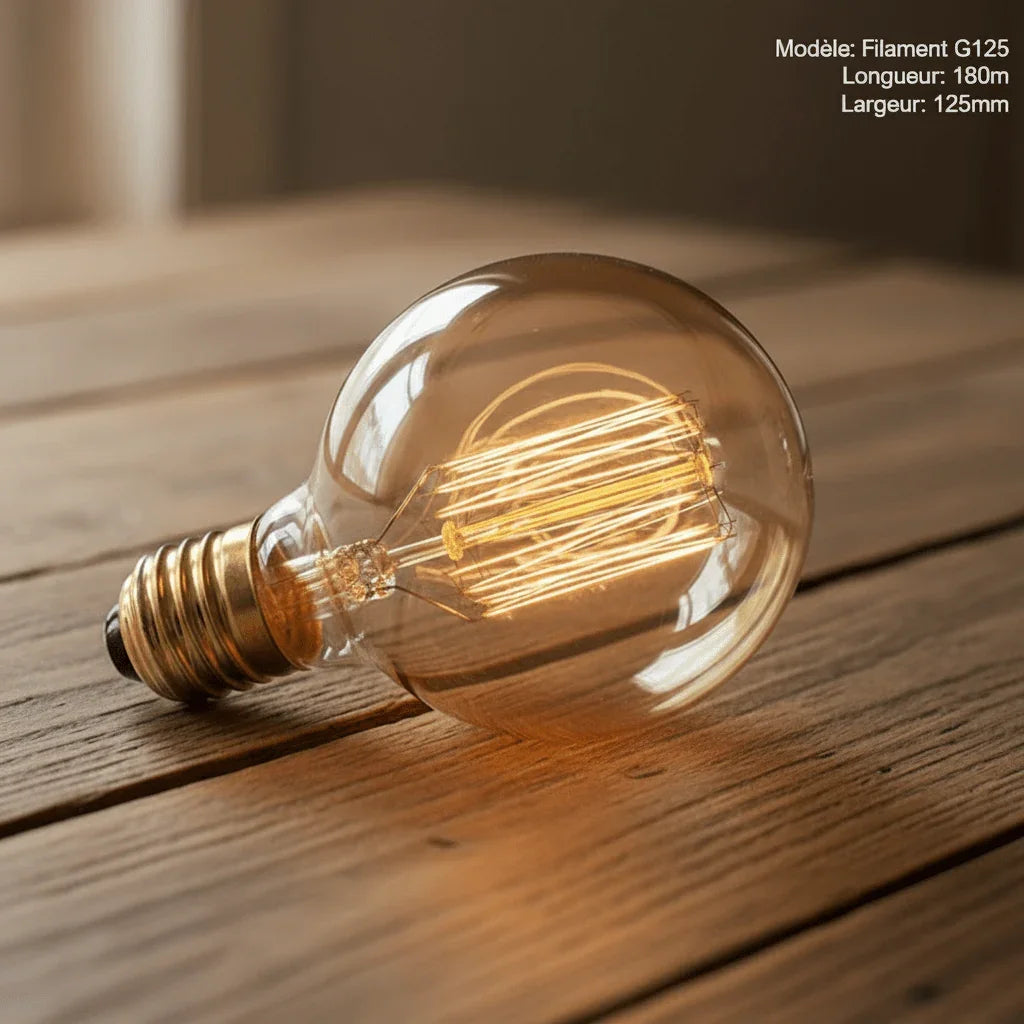 Ampoule vintage à filament style rétro Lumicove G125